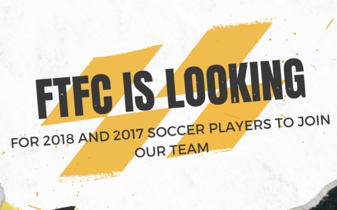 First Touch FC Is looking for 2018 & 2017 Soccer Players to join our Competitive team